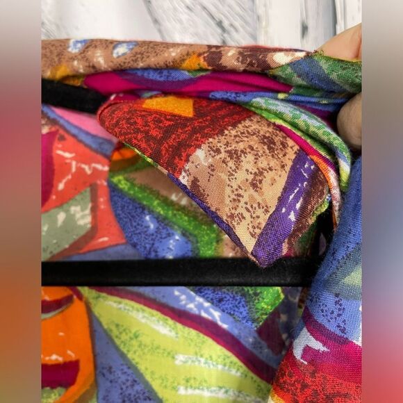 VTG 90s Abstract Artsy Palazzo Pant Set/Suit M - Picture 6 of 12